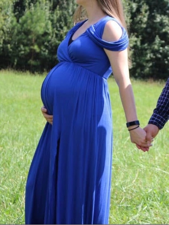 Dresses & Skirts - Royal Blue Maternity Maxi Dress Small